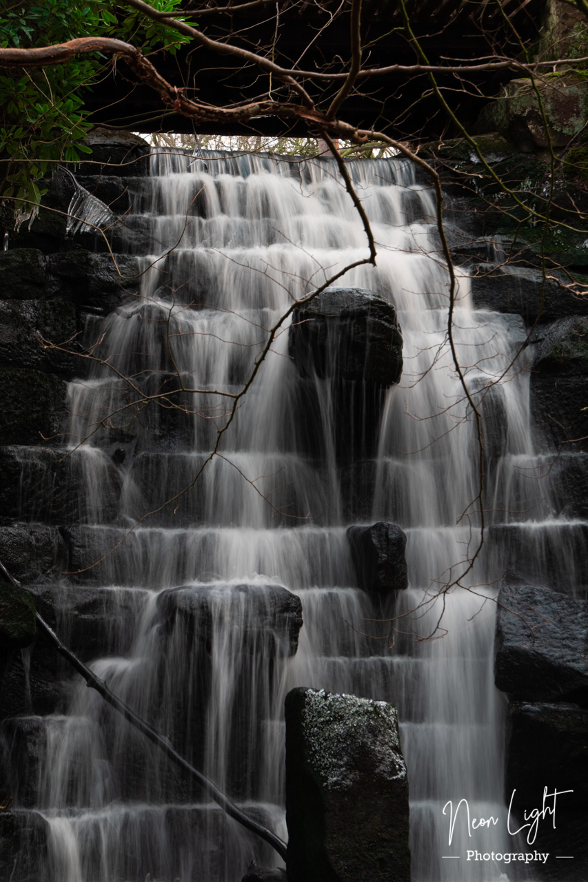 A Winters Waterfall at Arrowe Park