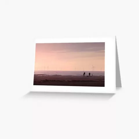 "Pulling in the Catch at Hoylake" Greetings Card