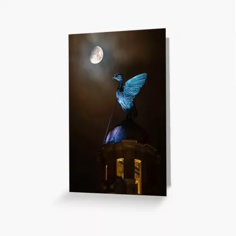 Lunar Liverbird Greetings Card